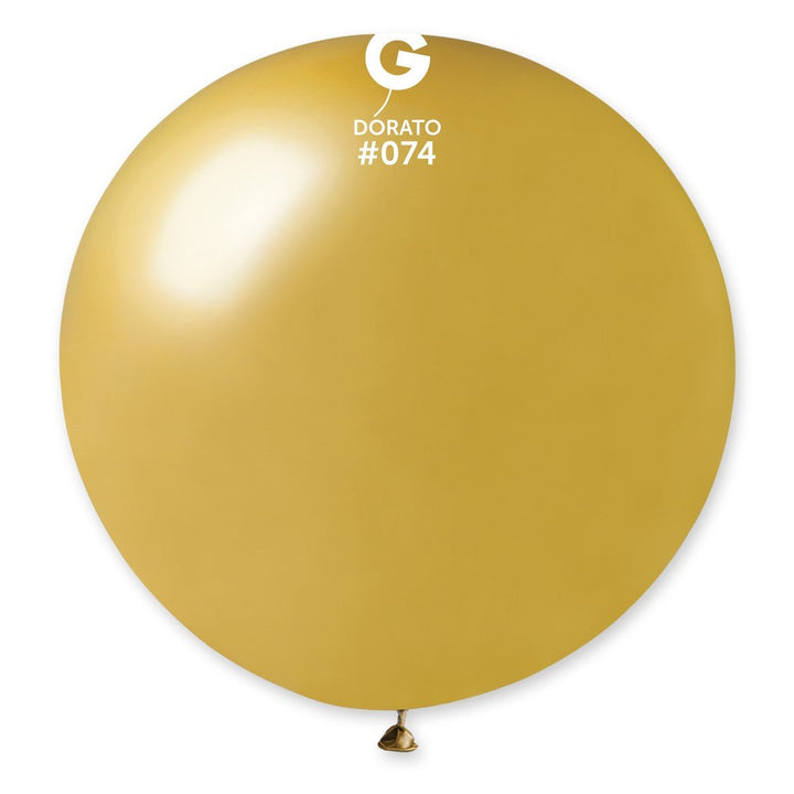 Gemar Latex Balloon #074 Dorato 31inch 1 Count Metal Color - balloonsplaceusa