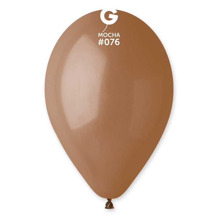 Gemar Latex Balloon #076 Mocha 12inch 50 Count Solid Color - balloonsplaceusa