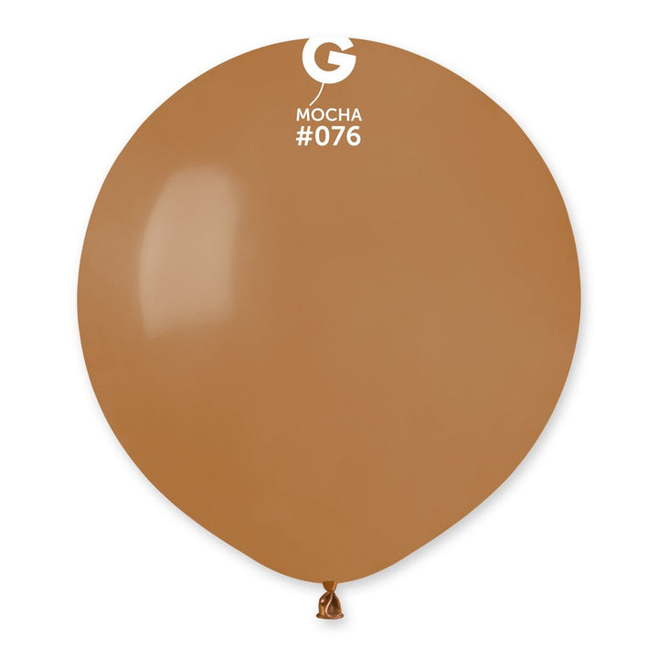 Gemar Latex Balloon #076 Mocha 19inch 25 Count Solid Color - balloonsplaceusa