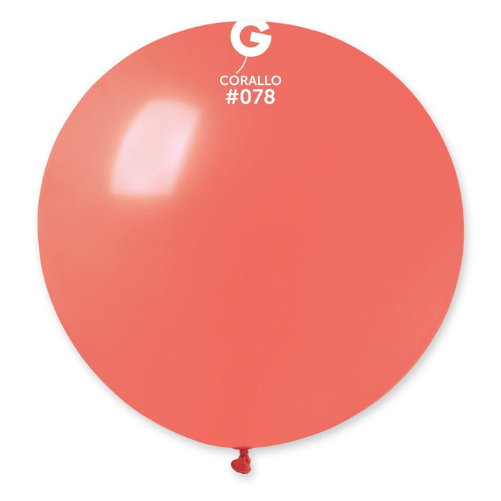 Gemar Latex Balloon #078 Coral 31inch 1 Count Solid Color - balloonsplaceusa