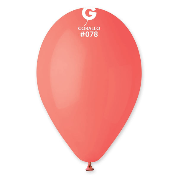 Gemar Latex Balloon #078 Corallo 12inch 50 Count Solid Color - balloonsplaceusa