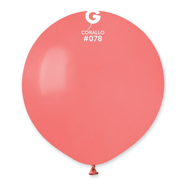 Gemar Latex Balloon #078 Corallo 19inch 25 Count Solid Color - balloonsplaceusa