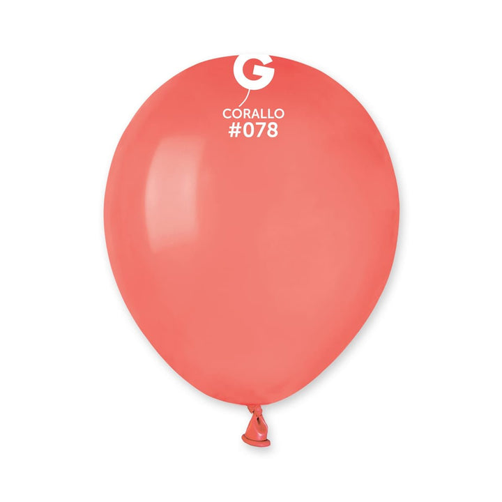 Gemar Latex Balloon #078 Corallo 5inch 100 Count Solid Color - balloonsplaceusa