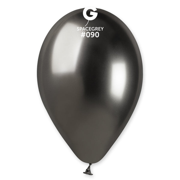 Gemar Latex Balloon #090 Space Grey 13inch 25 Count Shiny Color - balloonsplaceusa