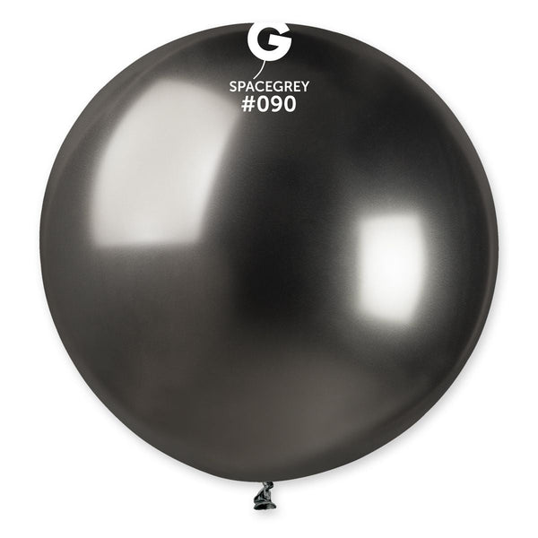 Gemar Latex Balloon #090 Space Grey 31inch 1 Count Shiny Color - balloonsplaceusa