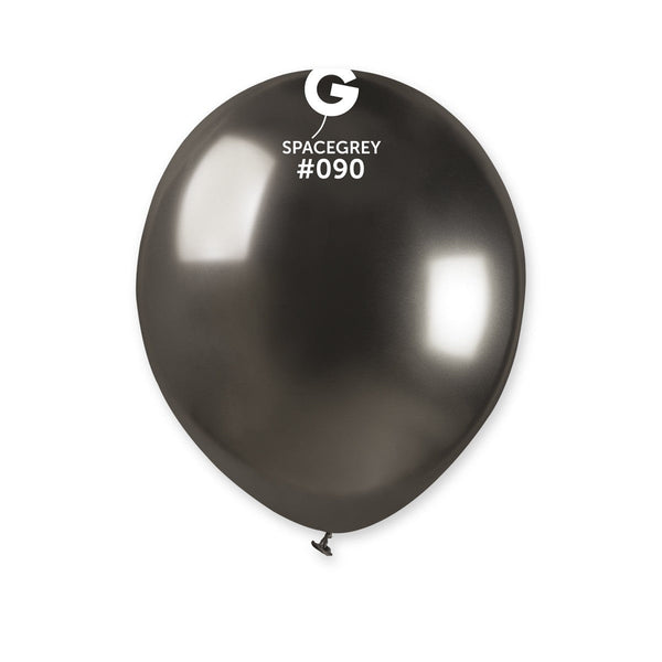 Gemar Latex Balloon #090 Space Grey 5inch 50 Count Shiny Color - balloonsplaceusa
