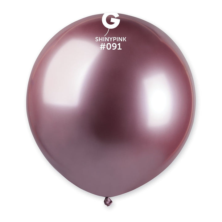 Gemar Latex Balloon #091 Pink 19inch 25 Count Shiny Color - balloonsplaceusa