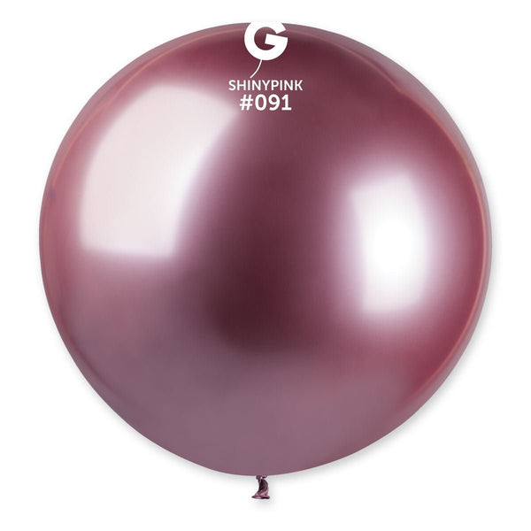 Gemar Latex Balloon #091 Pink 31inch 1 Count Shiny Color - balloonsplaceusa