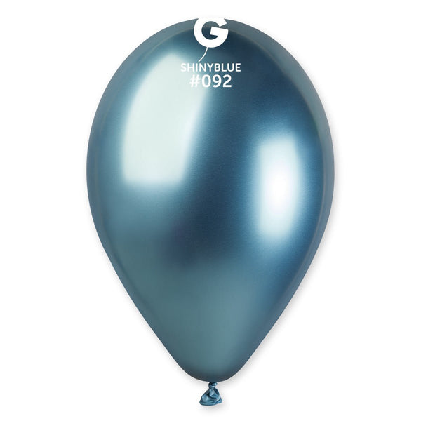 Gemar Latex Balloon #092 Blue 13inch 25 Count Shiny Color - balloonsplaceusa