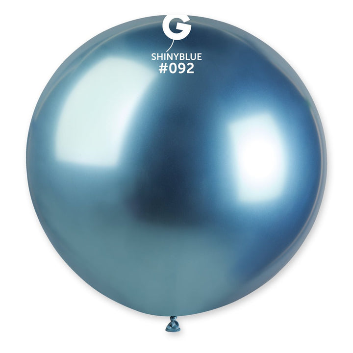 Gemar Latex Balloon #092 Blue 31inch 1 Count Shiny Color - balloonsplaceusa