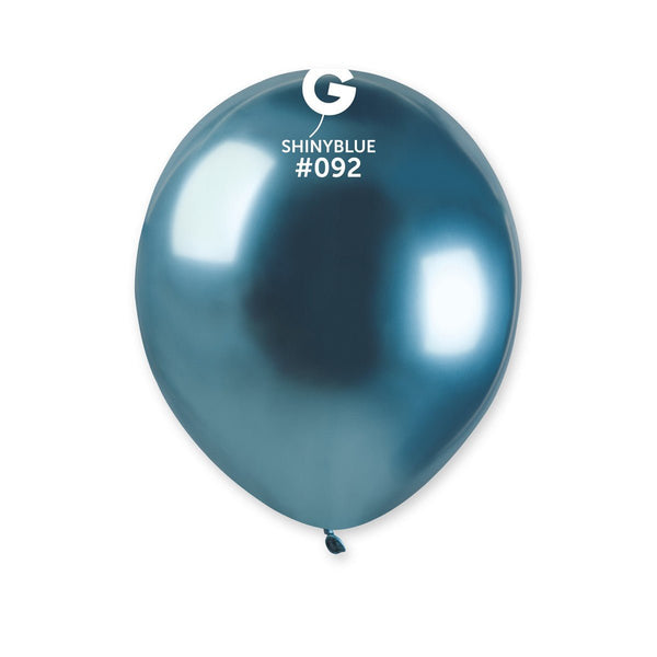 Gemar Latex Balloon #092 Blue 5inch 50 Count Shiny Color - balloonsplaceusa