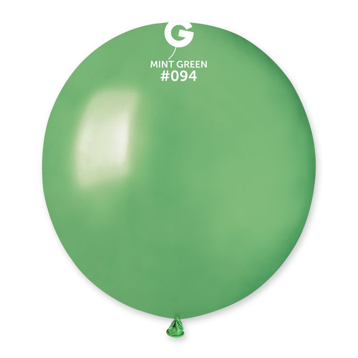 Gemar Latex Balloon #094 Mint Green 19inch 25 Count Metal Color - balloonsplaceusa