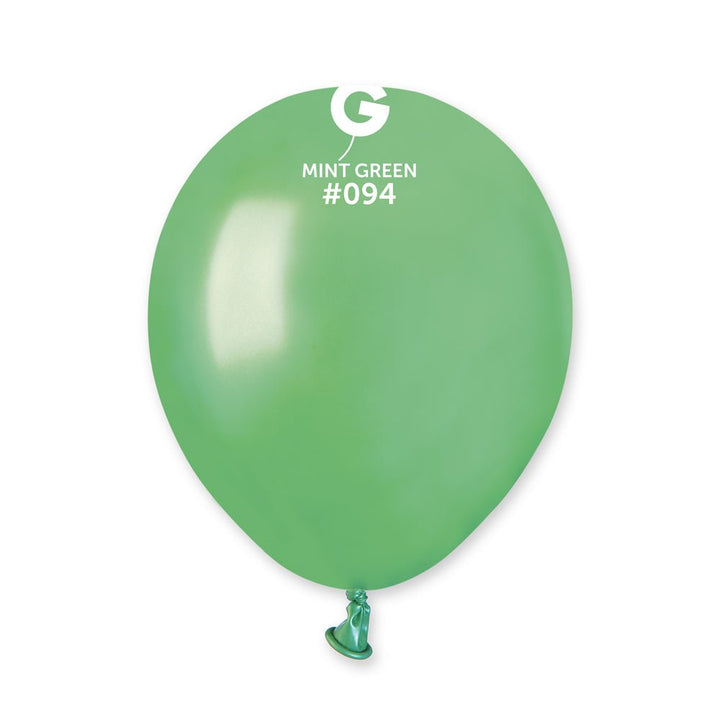 Gemar Latex Balloon #094 Mint Green 5inch 100 Count Metal Color - balloonsplaceusa