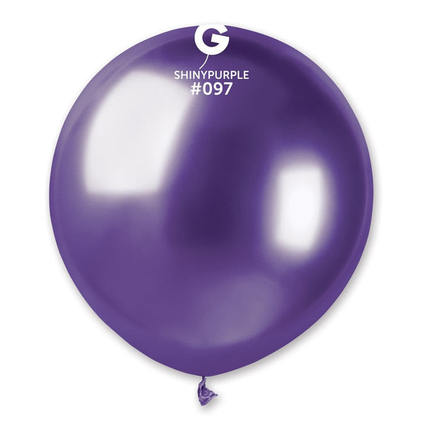 Gemar Latex Balloon #097 Purple 19inch 25 Count Shiny Color - balloonsplaceusa