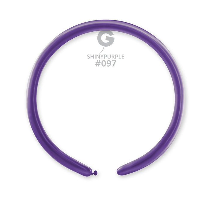 Gemar Latex Balloon #097 Purple 1inch 50 Count Shiny Color - balloonsplaceusa