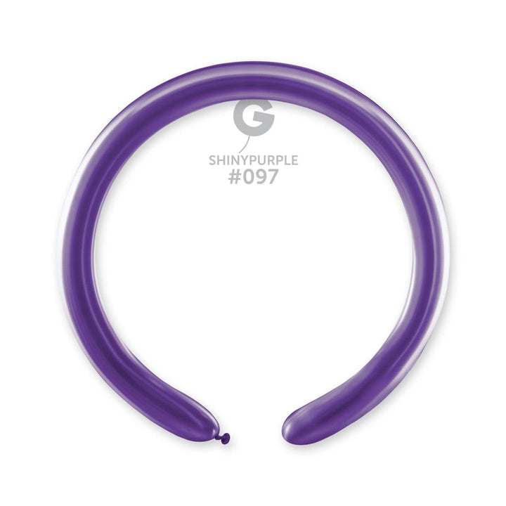 Gemar Latex Balloon #097 Purple 2inch 50 Count Shiny Color - balloonsplaceusa