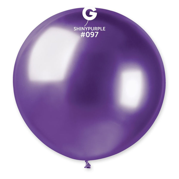 Gemar Latex Balloon #097 Purple 31inch 1 Count Shiny Color - balloonsplaceusa