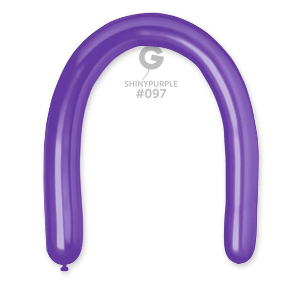Gemar Latex Balloon #097 Purple 3inch 25 Count Shiny Color - balloonsplaceusa