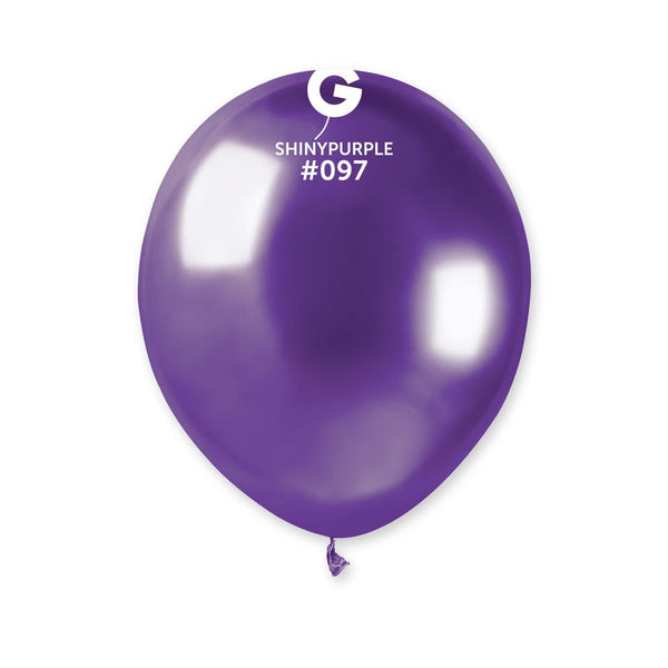 Gemar Latex Balloon #097 Purple 5inch 50 Count Shiny Color - balloonsplaceusa