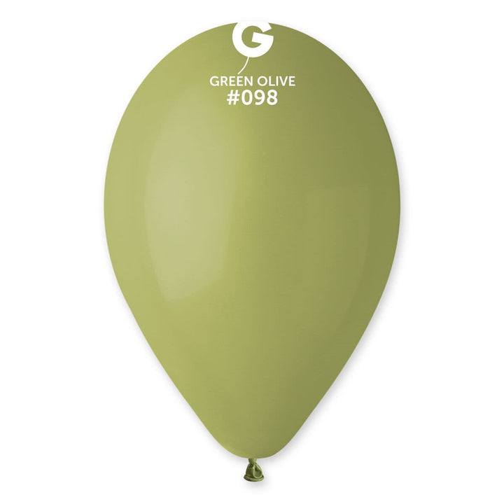Gemar Latex Balloon #098 Olive 12inch 50 Count Solid Color - balloonsplaceusa