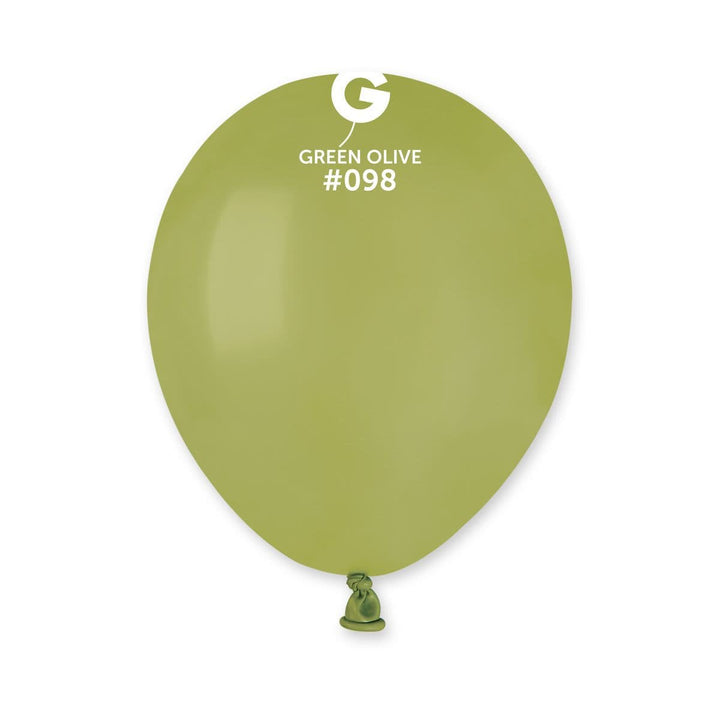 Gemar Latex Balloon #098 Olive 5inch 100 Count Solid Color - balloonsplaceusa