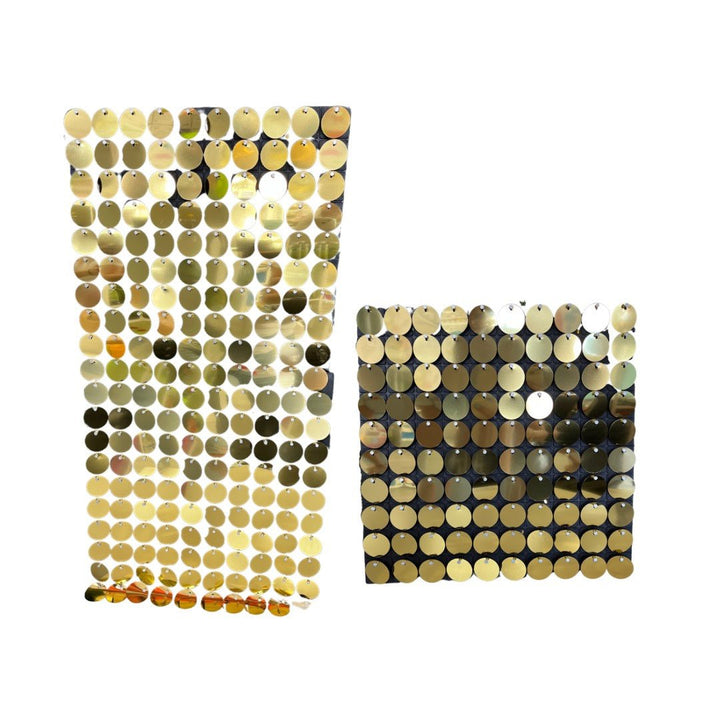 Gold Sequin Shimmer Wall Panels Decoration 1ct - balloonsplaceusa