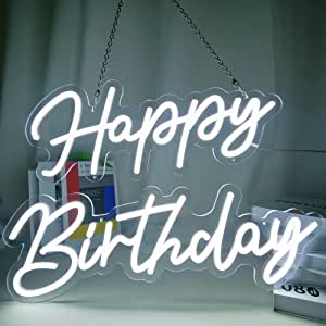 Happy Birthday Neon Signs Led Letters - balloonsplaceusa